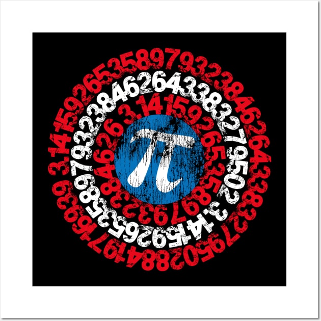 Math Superhero Captain Pi Mathematics Gift Wall Art by Xeire